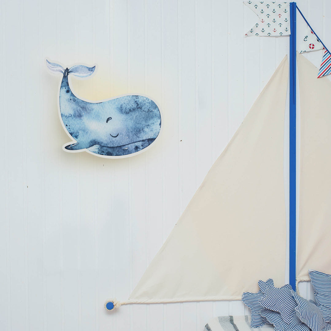 Wall lamp sperm whale"Paul"