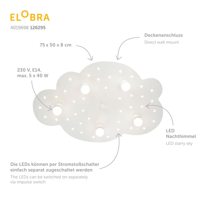 Deckenleuchte Wolke