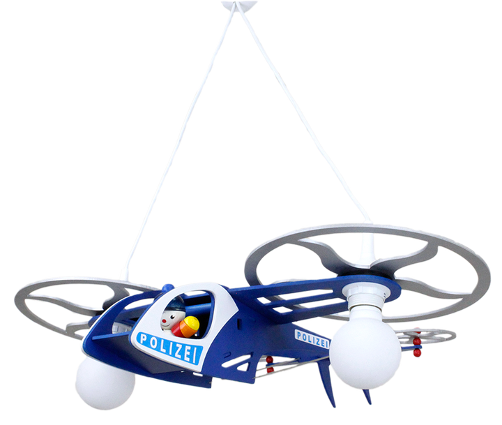 Pendelleuchte Polizei Helikopter mit "Joe"