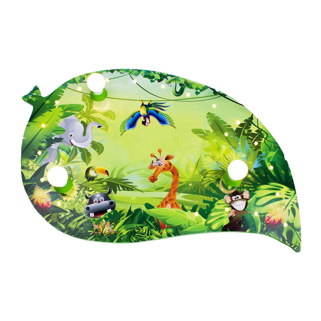 Elobra Leuchte Deckenleuchte Deckenlampe Wildnis Dschungel Tiere Blatt Kinderzimmerlampe Produktbild