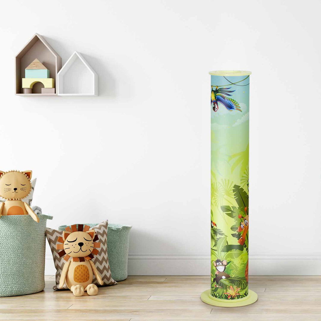 Stehlampe Standlampe Kinderzimmer Babyzimmer Elobra Wildnis Dschungel Tiere grün Stimmungsbild