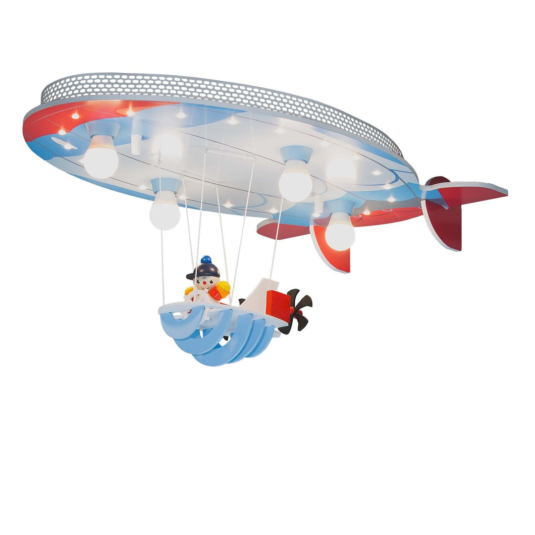 Deckenlampe Wandlampe Luftschiff mit LED Nachtlichtfunktion Kinderzimmerlampe Elobra