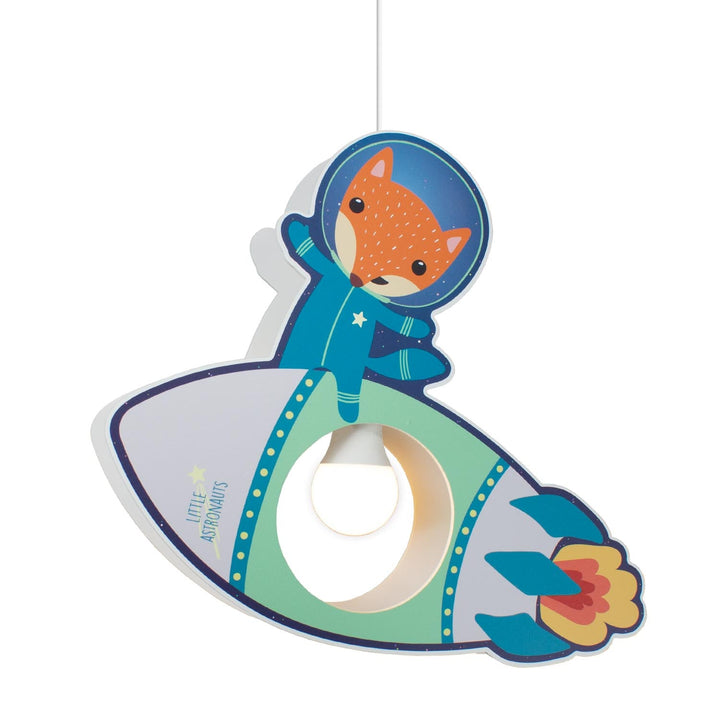 Elobra Kinderzimmerlampe Hängelampe Pendellampe Astronauten Weltall Weltraum Fuchs Rakete