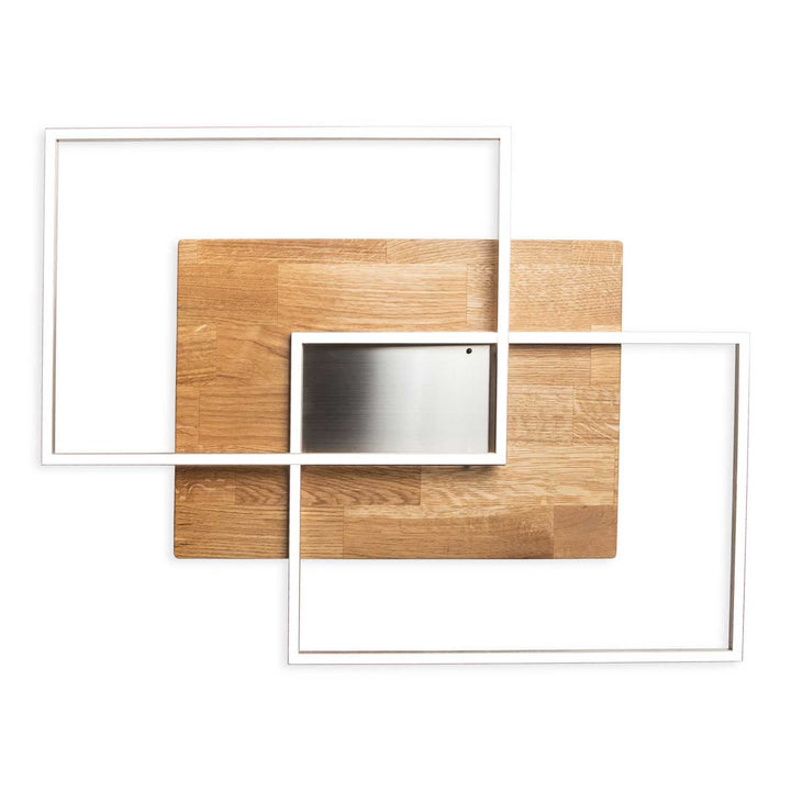Deckenlampe Wandlampe mit Holz und LED Panama L Wohnraumlampe Elobra