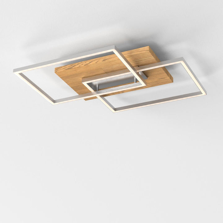 Deckenlampe Wandlampe mit Holz und LED Panama L Wohnraumlampe Elobra Stimmungsbild