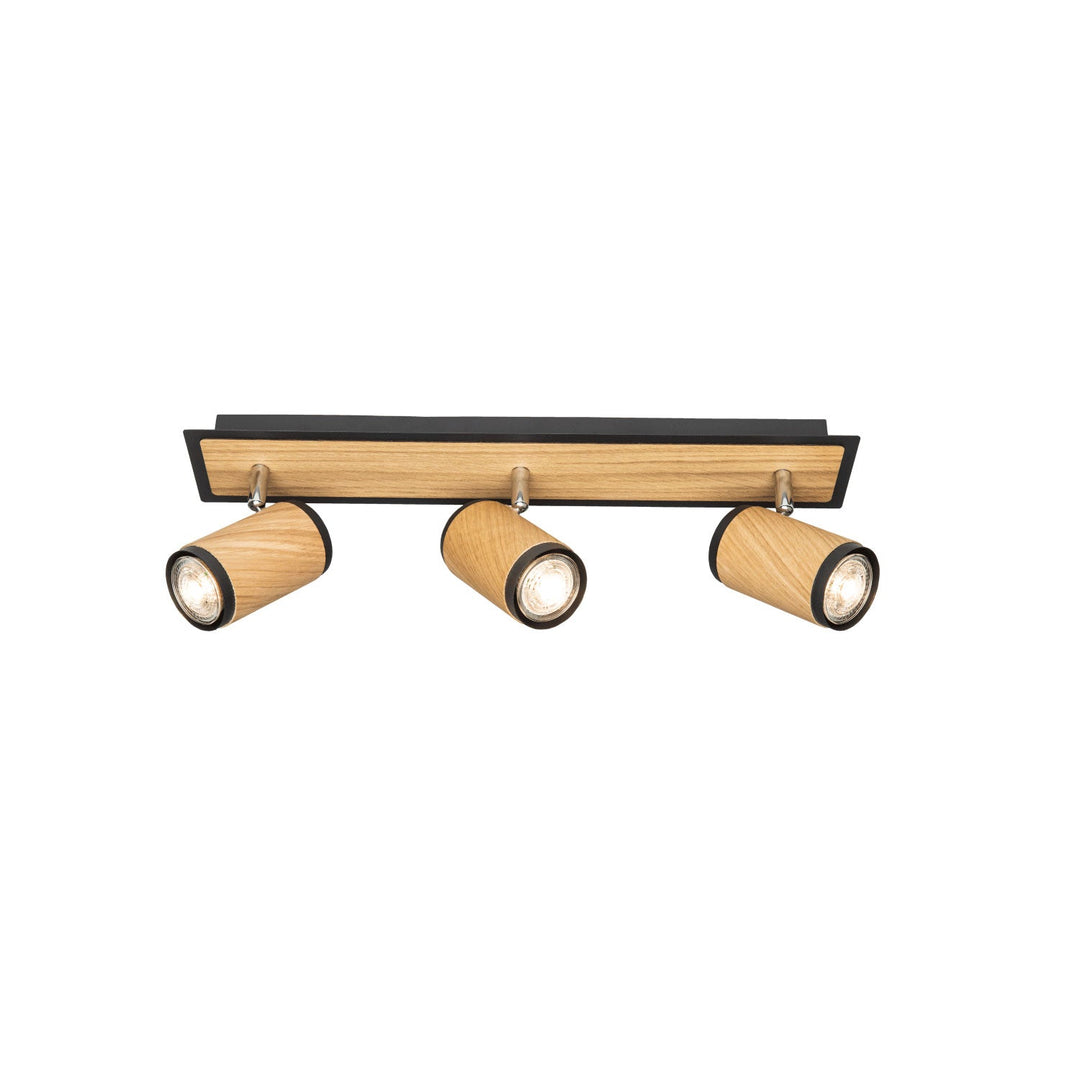 Deckenleuchte Bolivia 3, Wohnraumlampe aus Holz Elobra, Wohnraumlampe