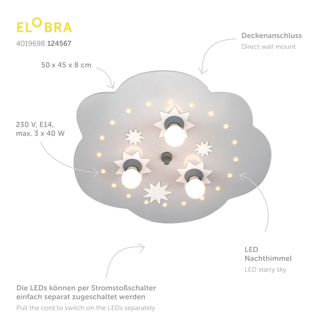 Ceiling light star cloud - S