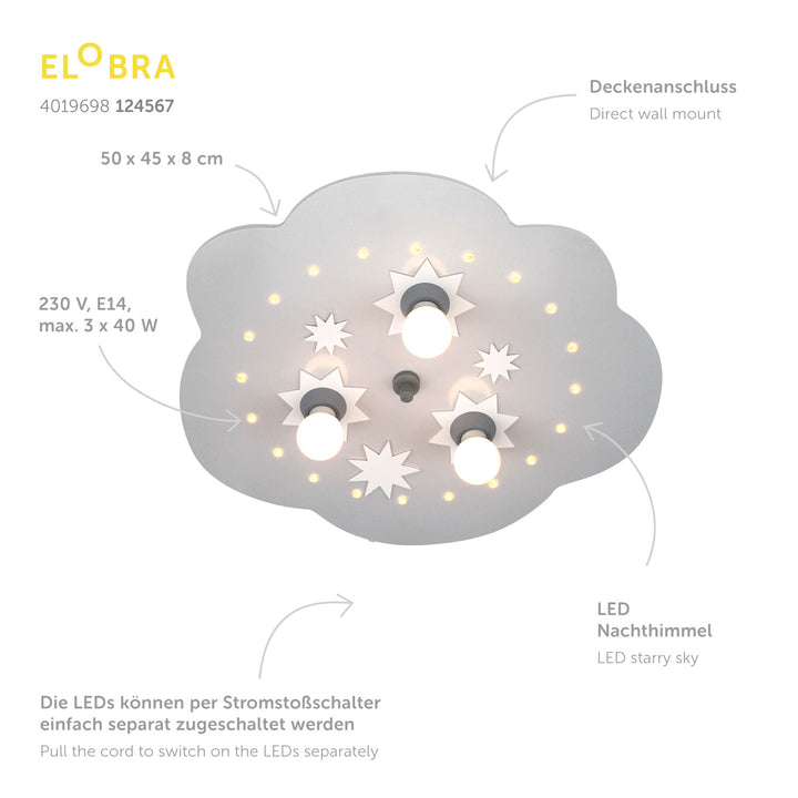 Ceiling light star cloud - S