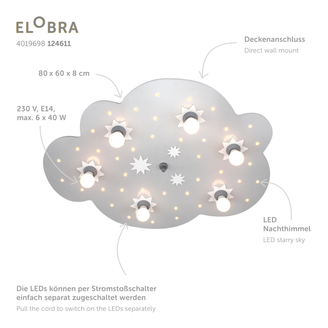 Ceiling light star cloud - L