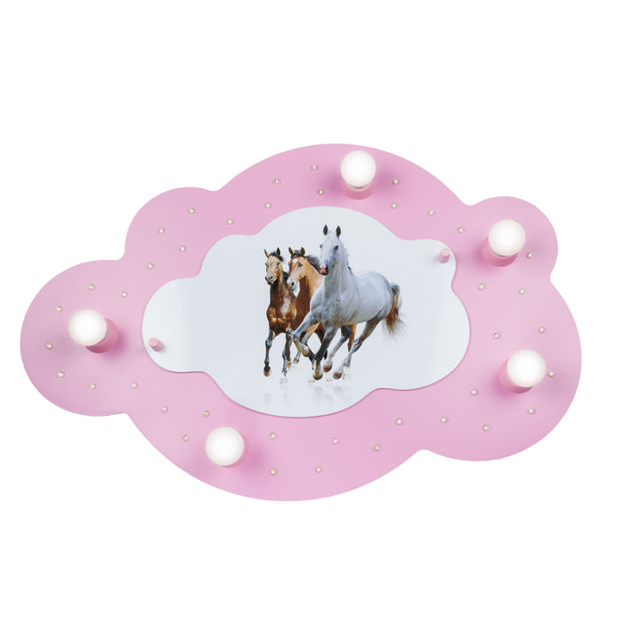 Ceiling light picture cloud"Horses"