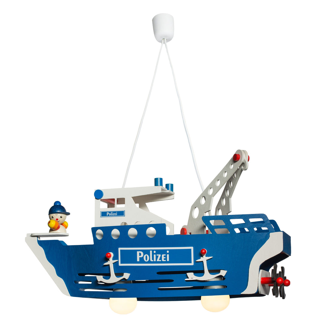 Pendant lamp police ship with"Joe"