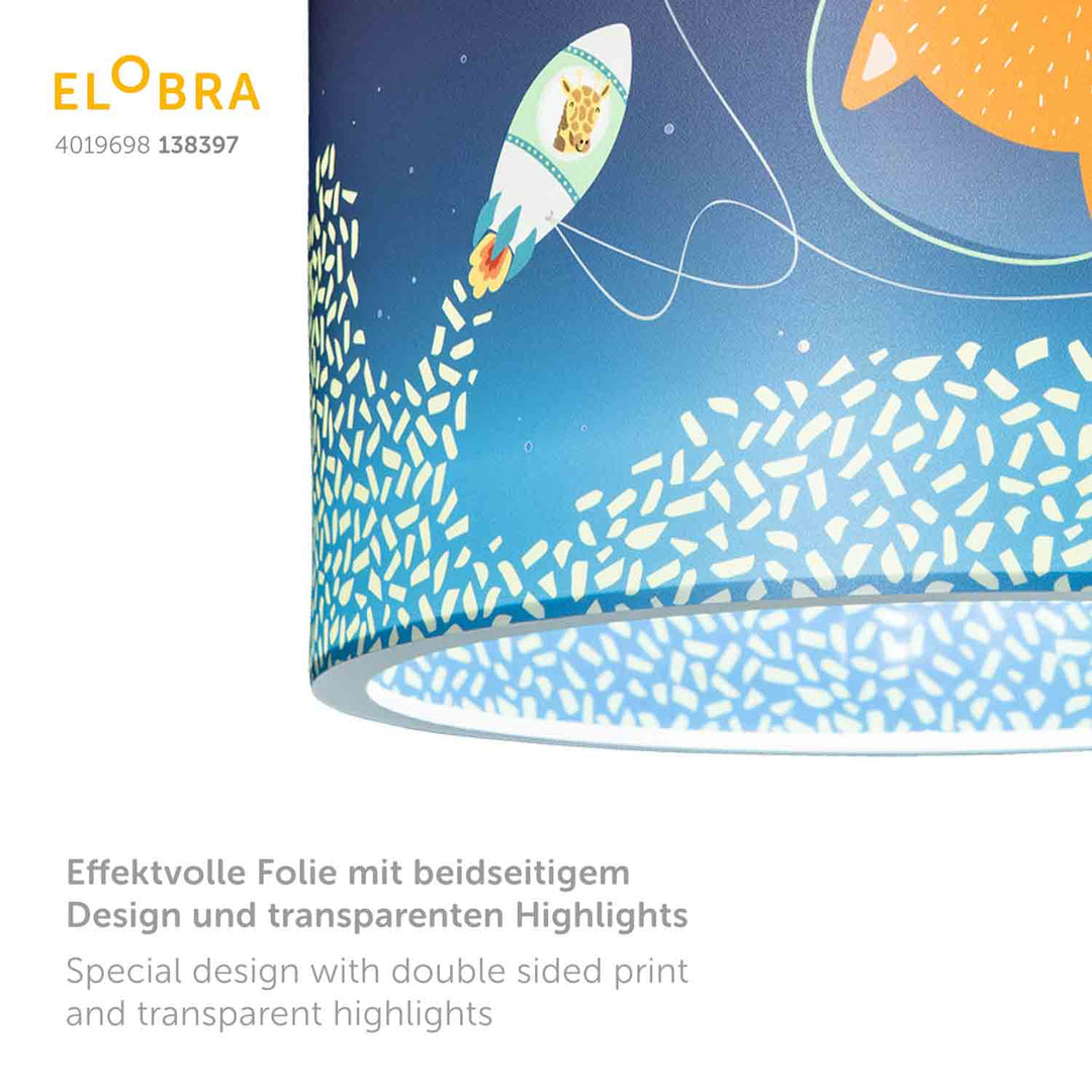 Hanging Lamp 25-40 Little Astronauts"Space Mission"