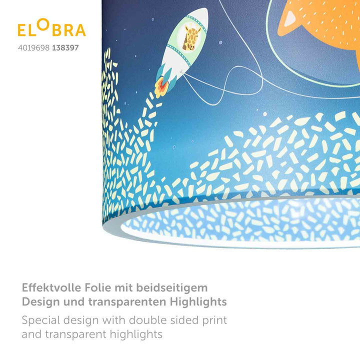 Hanging Lamp 25-40 Little Astronauts"Space Mission"
