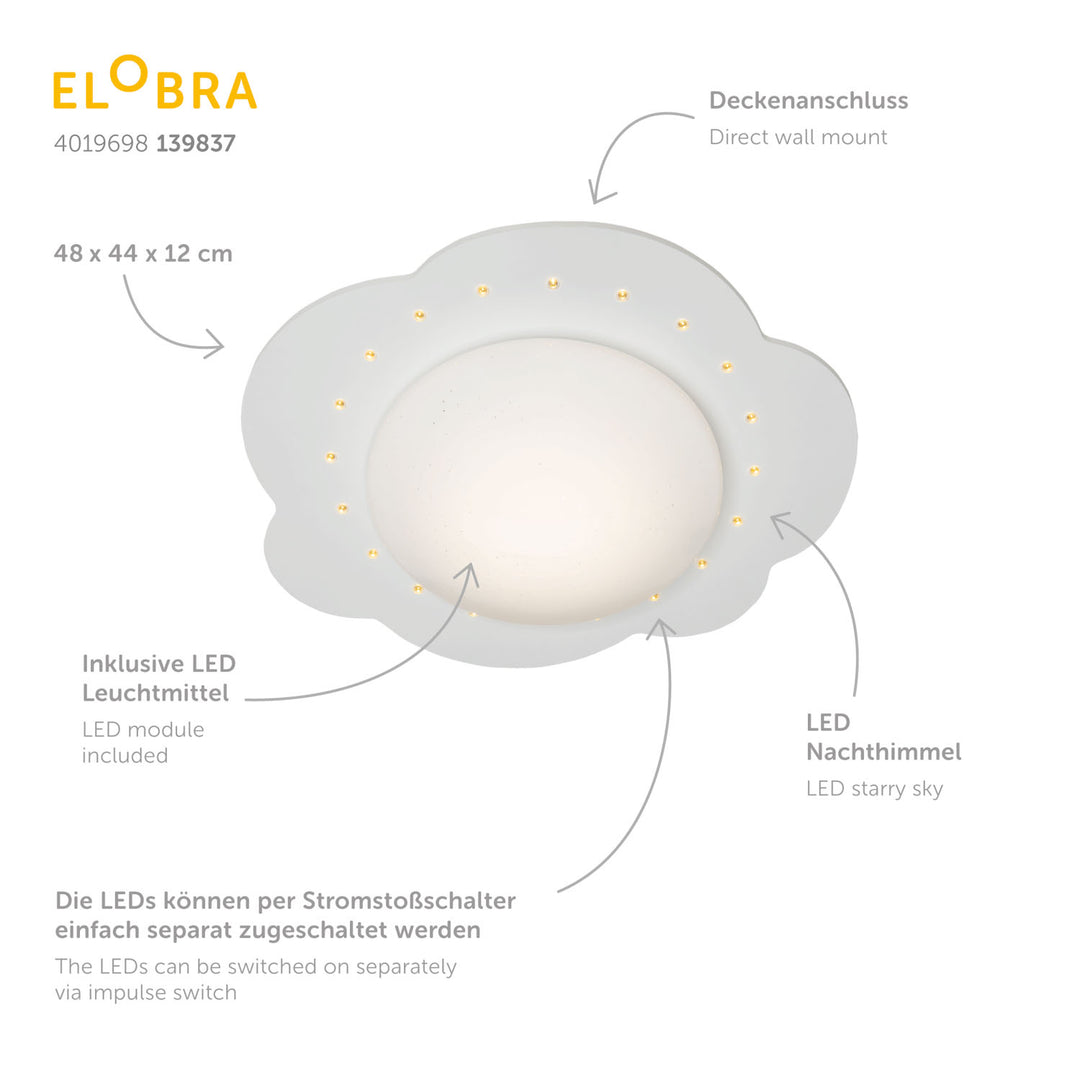 Ceiling light LED cloud - S