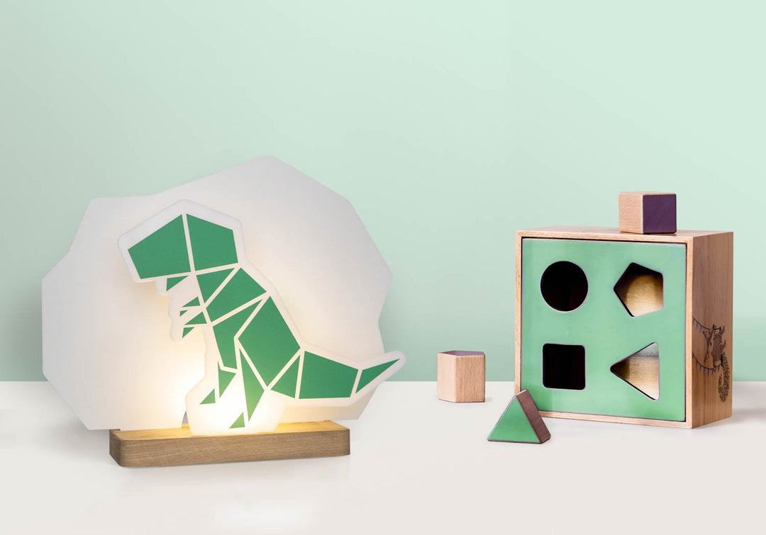 Table lamp plug-in system Dinopoly