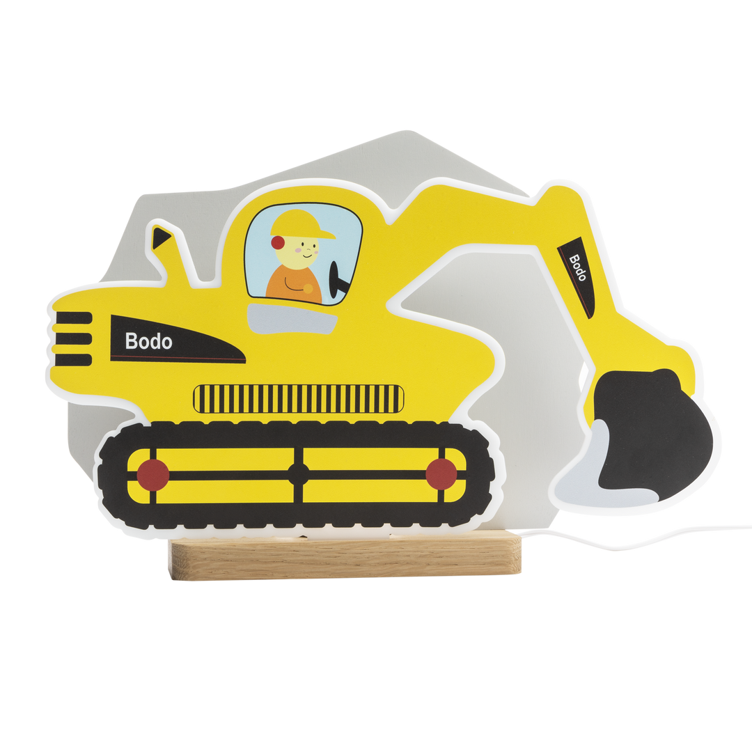 Table lamp plug-in system excavator
