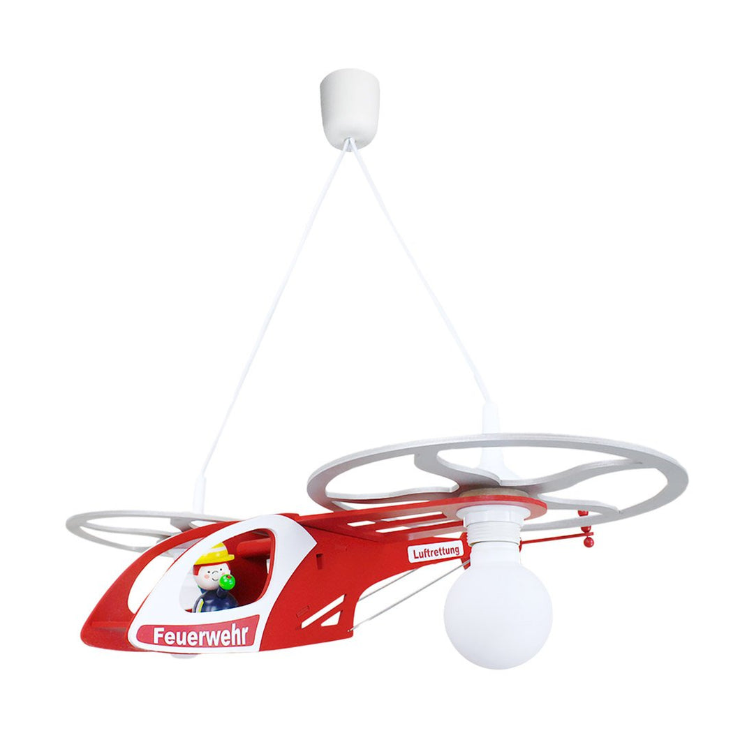 Pendant light fire brigade helicopter with"Fred"