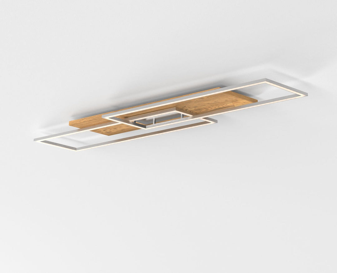 Deckenlampe Wandlampe mit Holz und LED Panama XL Wohnraumlampe Elobra Stimmungsbild