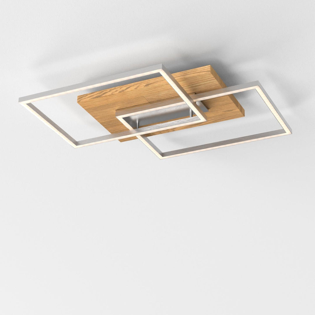 Deckenlampe Wandlampe mit Holz und LED Panama L Wohnraumlampe Elobra Stimmungsbild